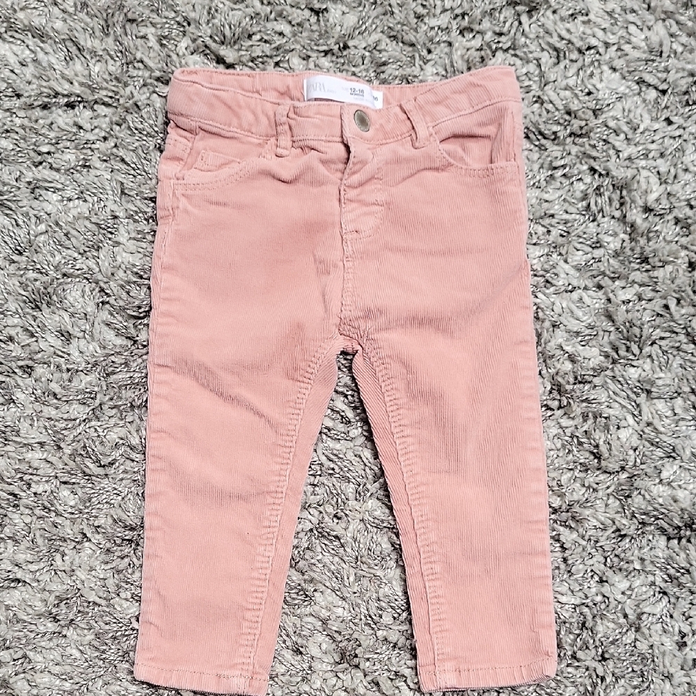 Zara Pink Corduroy Pants In Size 12-18 Months